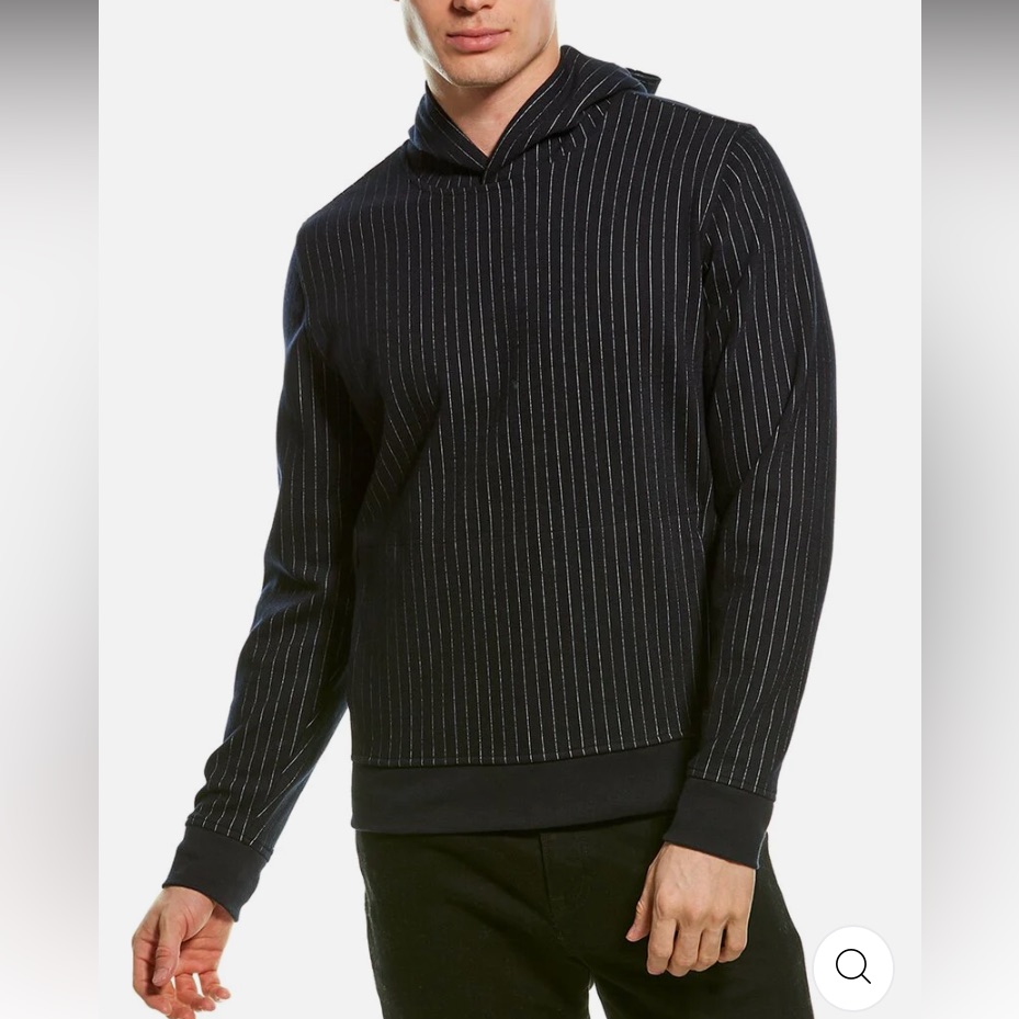 Vertical Stripe Wool-Blend Hoodie
